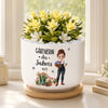 Personalisiertes Keramik-Blumentopf – Geschenk für Gärtnerin – Kleine Samen, Große Freude