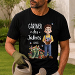 Personalisiertes Unisex-T-Shirt – Geschenk für Gärtner, Gärtnerin – Geboren Zum Gärtnern