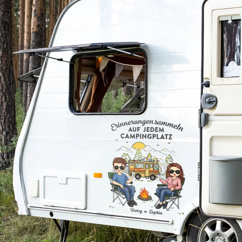 Personalisierte Wohnmobil-Aufkleber - Geschenk Für Campingpaare - Zuhause Ist, Wo Man Parkt
