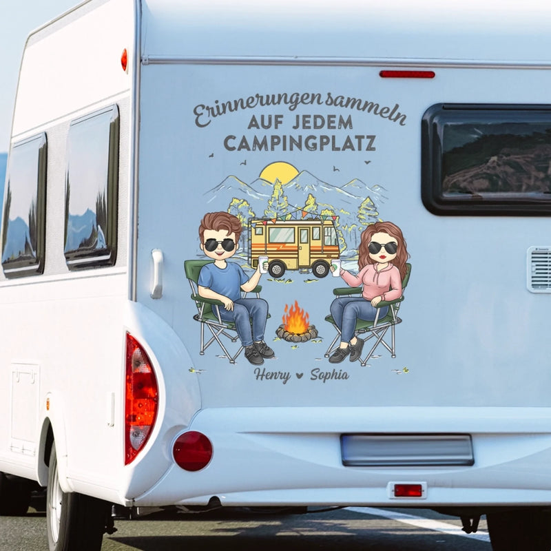 Personalisierte Wohnmobil-Aufkleber - Geschenk Für Campingpaare - Zuhause Ist, Wo Man Parkt