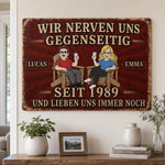 Personalisiertes Metallschild – Geschenk Für Paare –  Und Lieben Uns Trotzdem