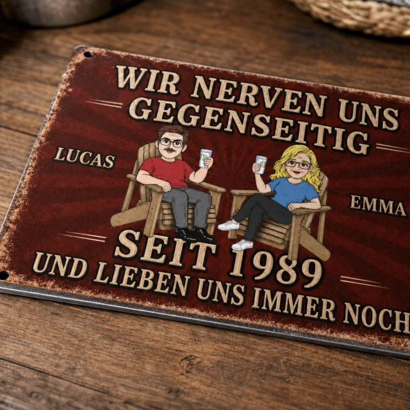 Personalisiertes Metallschild – Geschenk Für Paare –  Und Lieben Uns Trotzdem