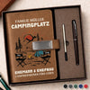 Personalisiertes Notizbuch aus PU-Leder – Geschenk Für Camper & Campingpaare – Für eure schönsten Campingmomente
