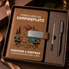 Personalisiertes Notizbuch aus PU-Leder – Geschenk Für Camper & Campingpaare – Für eure schönsten Campingmomente