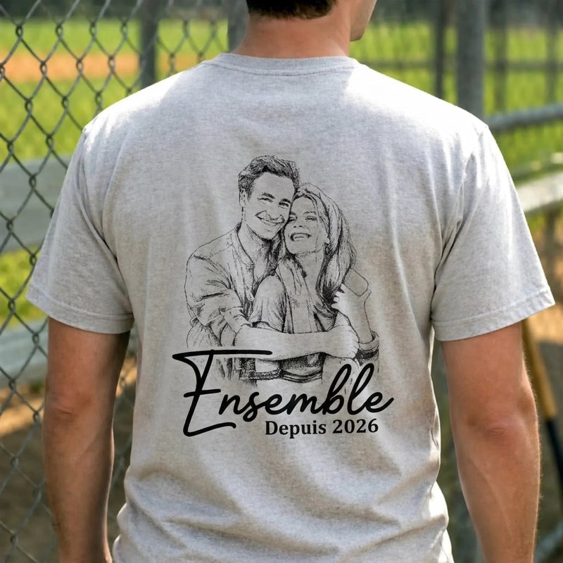 Personalisierte T-Shirt Mit Vorder- & Rückendruck - Geschenke für Hundeliebhaber, Katzenliebhaber - Liebe Auf Vier Pfoten copy