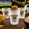 Personalisierte Partybecher - Geschenk für Familie & Fußballfans – Stolze Herzen, starke Nation