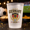 Personalisierte Partybecher - Geschenk für Familie & Fußballfans – Stolze Herzen, starke Nation