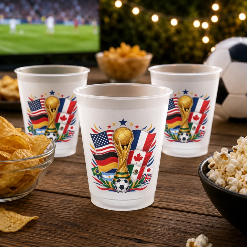 Personalisierte Partybecher - Geschenk für Familie & Fußballfans – Mit Stolz Für Unser Team