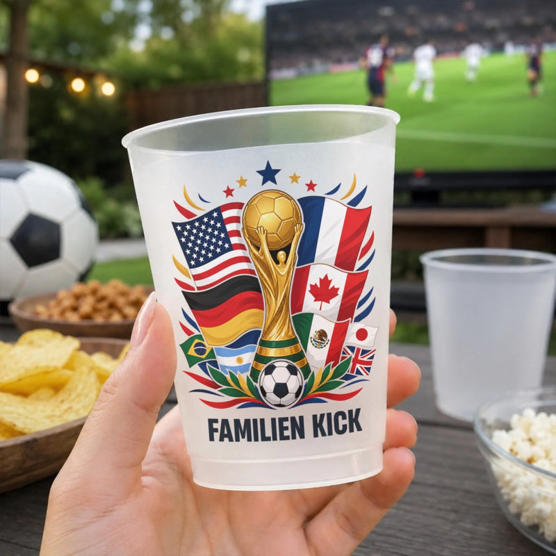 Personalisierte Partybecher - Geschenk für Familie & Fußballfans – Mit Stolz Für Unser Team