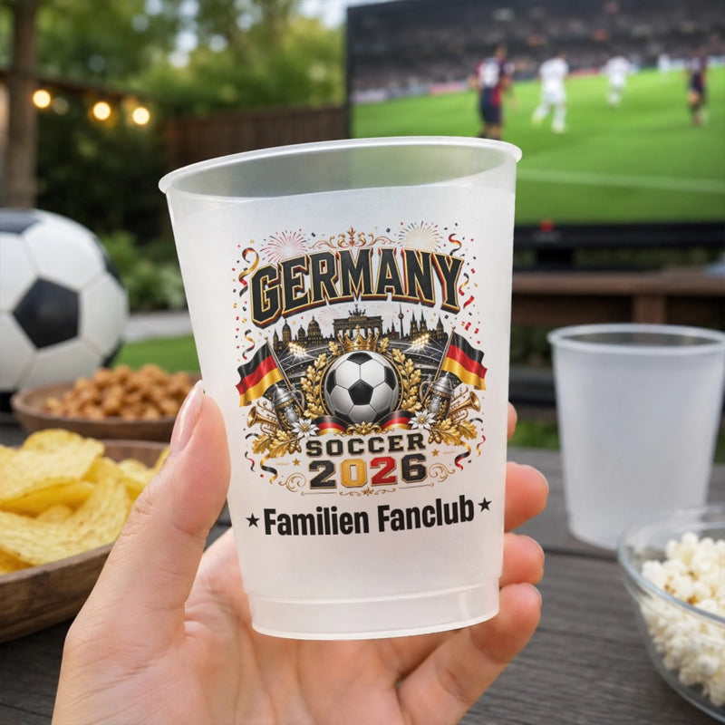Personalisierte Partybecher - Geschenk für Familie & Fußballfans – Fußball Verbindet Nationen