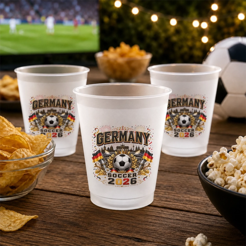 Personalisierte Partybecher - Geschenk für Familie & Fußballfans – Fußball Verbindet Nationen