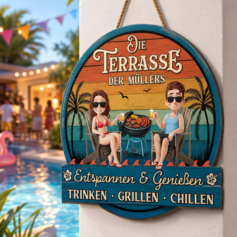 Personalisiertes Holzschild – Geschenk Für Paare – Unser Lieblingsreiseziel