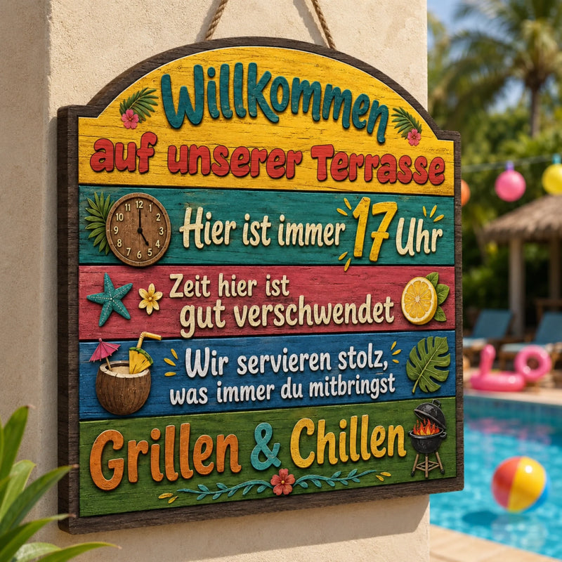 Personalisiertes Holzschild – Geschenk für Familie – Urlaubsmodus: Zusammen
