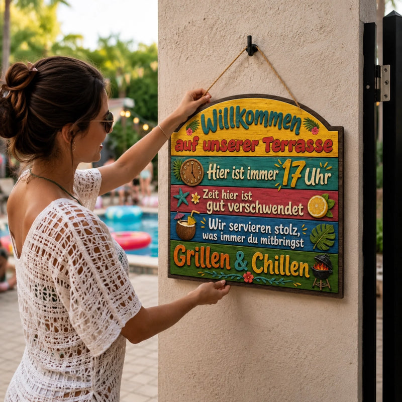 Personalisiertes Holzschild – Geschenk für Familie – Urlaubsmodus: Zusammen
