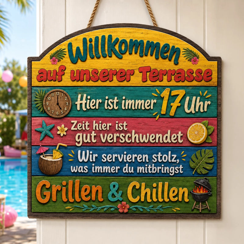 Personalisiertes Holzschild – Geschenk für Familie – Urlaubsmodus: Zusammen