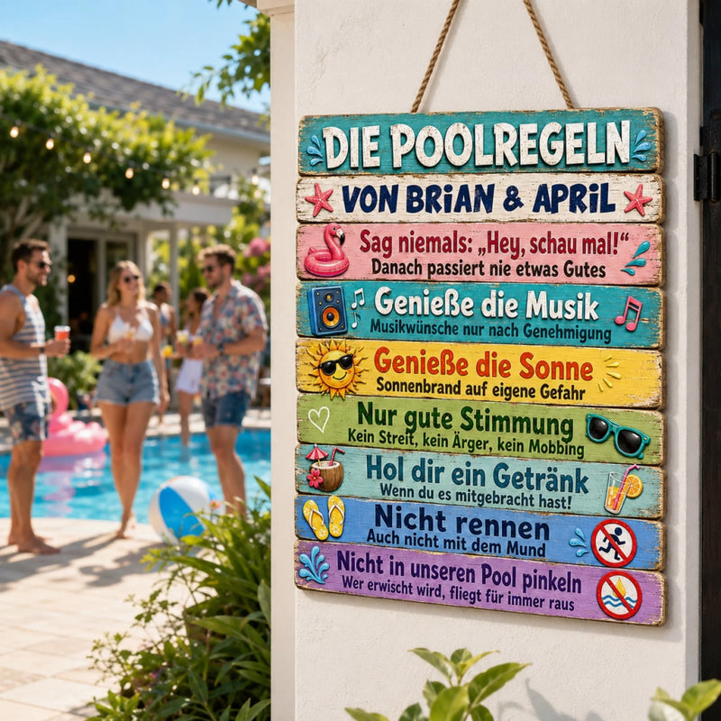 Personalisiertes Holzschild – Geschenk für Familie – Endloser Sommer, endlose Liebe