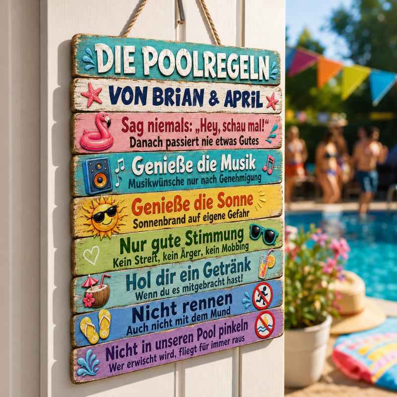 Personalisiertes Holzschild – Geschenk für Familie – Endloser Sommer, endlose Liebe