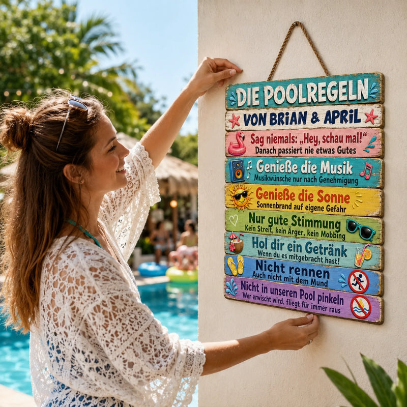 Personalisiertes Holzschild – Geschenk für Familie – Endloser Sommer, endlose Liebe