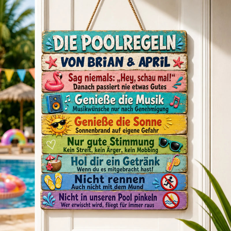 Personalisiertes Holzschild – Geschenk für Familie – Endloser Sommer, endlose Liebe