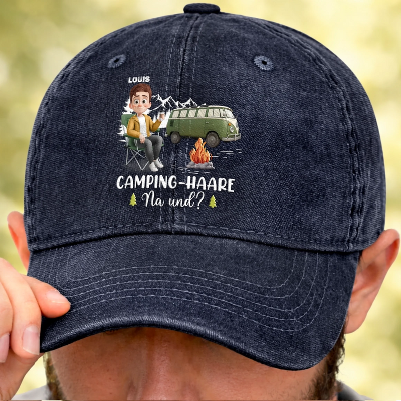 Personalisierte klassische Baseballkappe – Geschenk Für Camper – Abenteuer Beginnen Hier