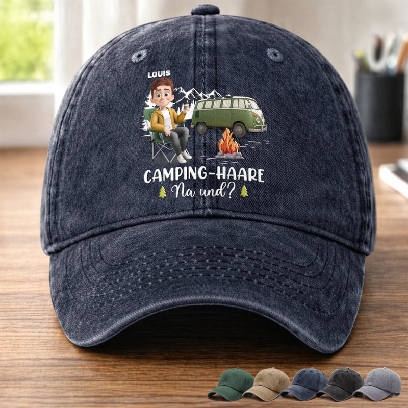 Personalisierte klassische Baseballkappe – Geschenk Für Camper – Abenteuer Beginnen Hier