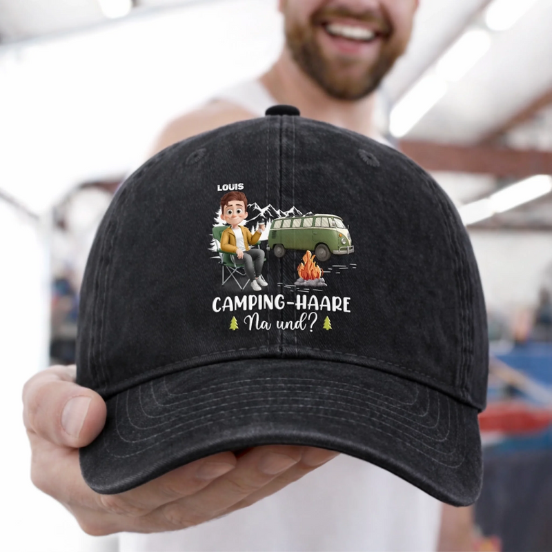 Personalisierte klassische Baseballkappe – Geschenk Für Camper – Abenteuer Beginnen Hier