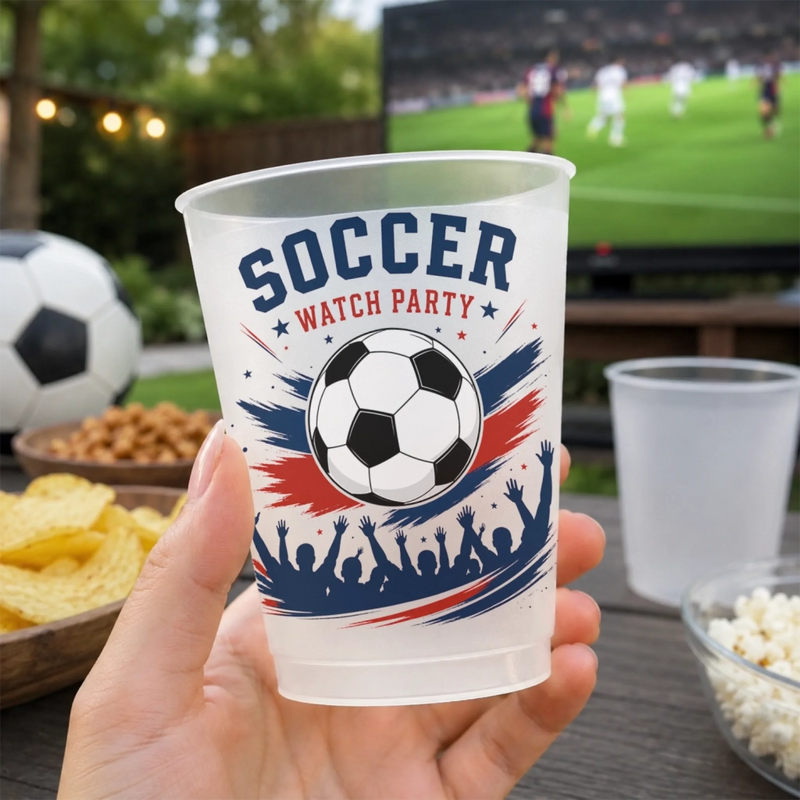 Personalisierte Partybecher - Geschenk für Familie & Fußballfans – Auf Tore und unvergessliche Momente!