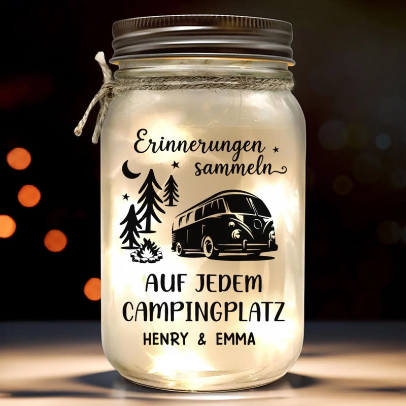 Personalisierte Mason-Jar-Licht - Geschenke Für Campingpaare - Erinnerungen sammeln auf jedem Campingplatz