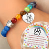 Personalisiertes Regenbogenbrückenarmband mit Foto - Gedenkgeschenke | Erinnerung an Haustier - Bis wir uns wiedersehen