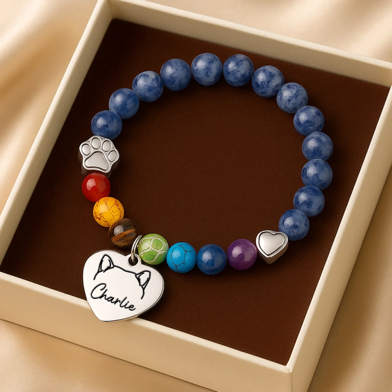 Personalisiertes Regenbogenbrückenarmband - Gedenkgeschenke | Erinnerung an Haustier - Bis wir uns wiedersehen