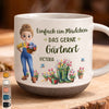 Personalisierte Steingutbecher – Geschenk für Gärtnerin & Pflanzenliebhaber - Mein Garten, Mein Glück