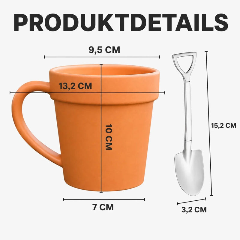 Personalisierte Blumentopf-Tasse – Geschenk für Gärtnerin & Pflanzenliebhaber – Mein Garten, meine Therapie