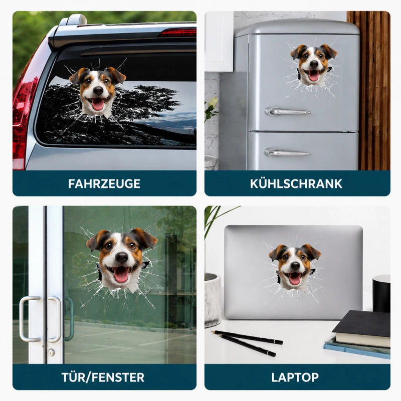 Personalisierte Wohnmobil-Aufkleber mit Foto - Geschenke Für Hunde- Und Katzenliebhaber - Leben ist schöner mit Fell