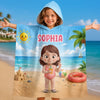 Personalisierter Badeponcho – Geschenke für Kinder – Finde mich am Strand