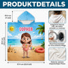 Personalisierter Badeponcho – Geschenke für Kinder – Finde mich am Strand