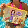 Personalisierte Netz-Strandtasche – Geschenk Für Frauen – Salzige Luft, glückliche Seele