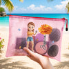 Personalisierte Netz-Strandtasche – Geschenk Für Frauen – Salzige Luft, glückliche Seele