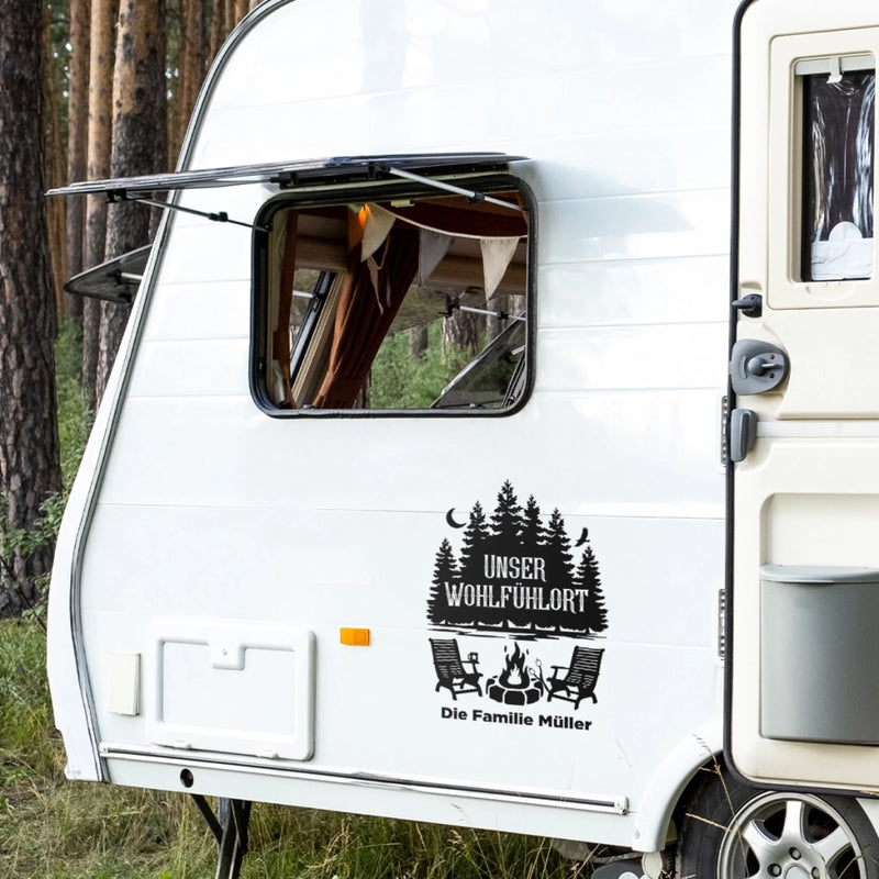 Personalisierte Wohnmobil-Aufkleber - Geschenk Für Camper - Mein Wohlfühlort