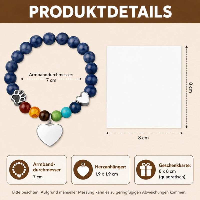 Personalisiertes Regenbogenbrückenarmband - Gedenkgeschenke | Erinnerung an Haustier - Immer geliebt, niemals vergessen