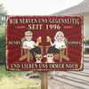 Personalisiertes Metallschild – Geschenk für Paar, Hunde- Und Katzenliebhaber – Unsere Familie hat Pfoten