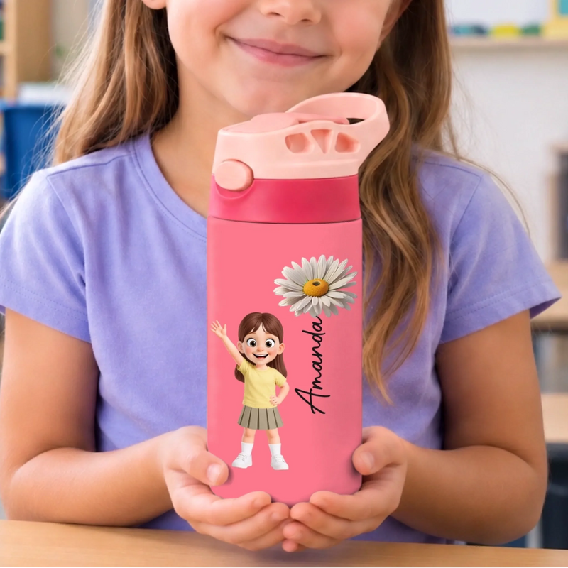 Personalisierte Kinder Isolierflasche - Geschenke für Kinder - Jeder Tag ein Abenteuer