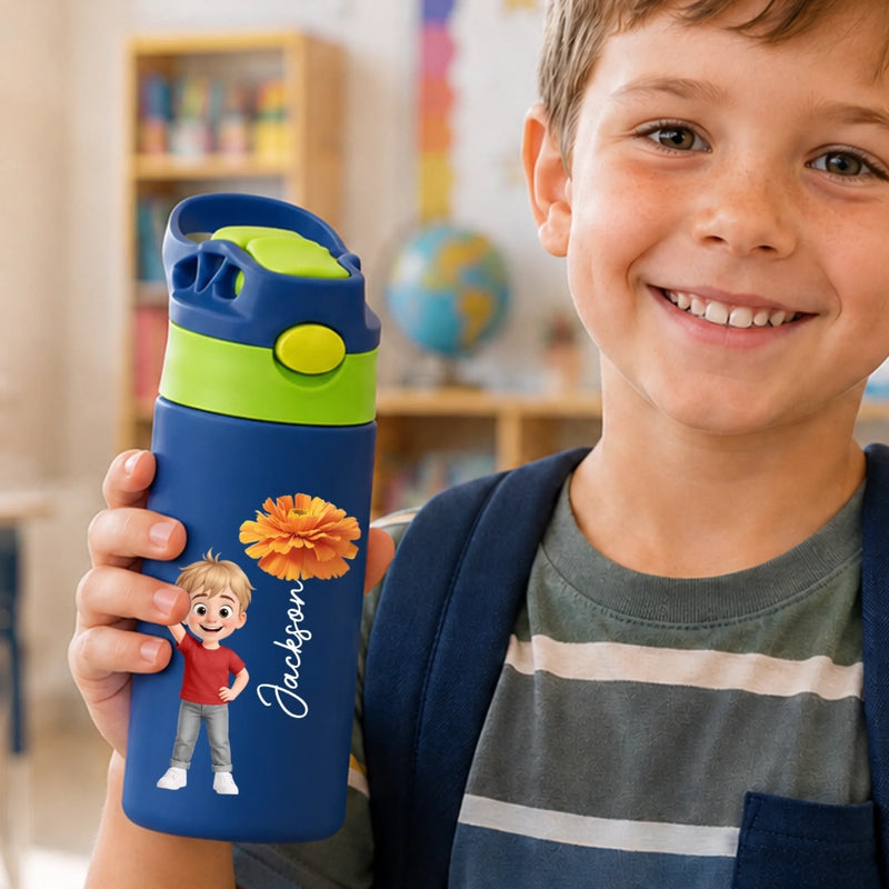Personalisierte Kinder Isolierflasche - Geschenke für Kinder - Jeder Tag ein Abenteuer