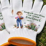 Personalisierte Gartenhandschuhe - Geschenk für Gärtnerin - Glücklich im Garten