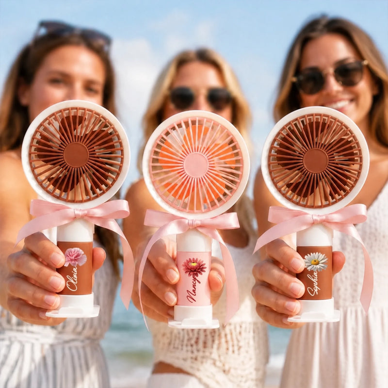 Personalisierter Handventilator – Geschenk für Hochzeitsgäste – Bridal Party Main Cooling Crew