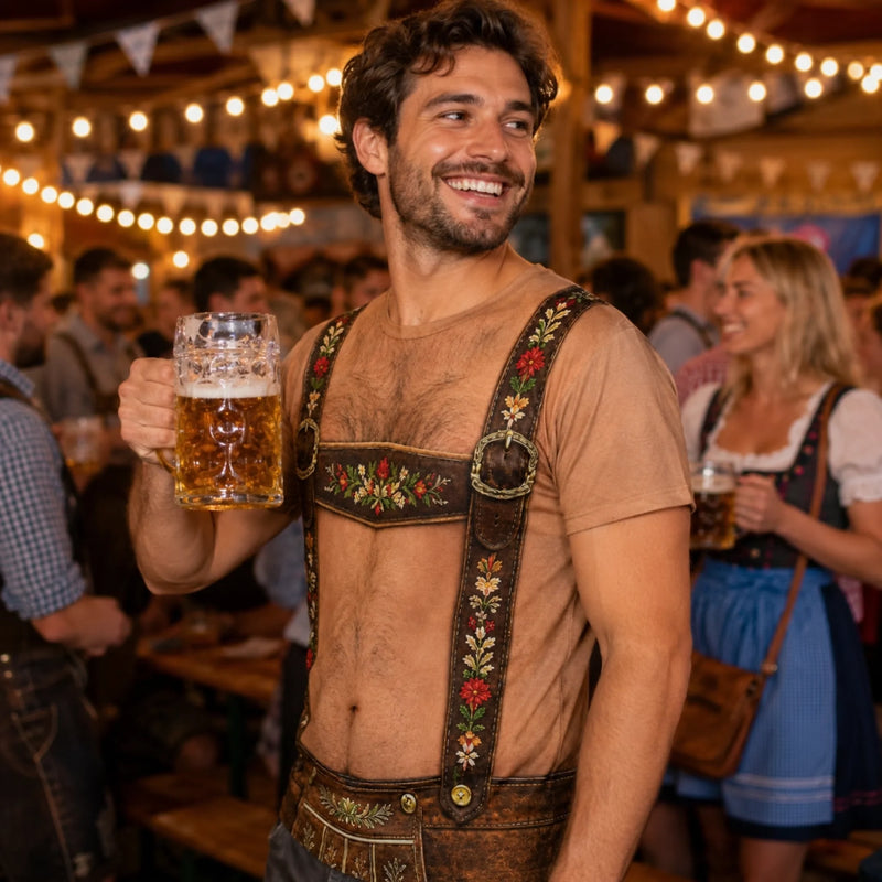 Personalisiertes Allover bedrucktes T-Shirt - Geschenke für Männer - Bier kalt, Stimmung heiß