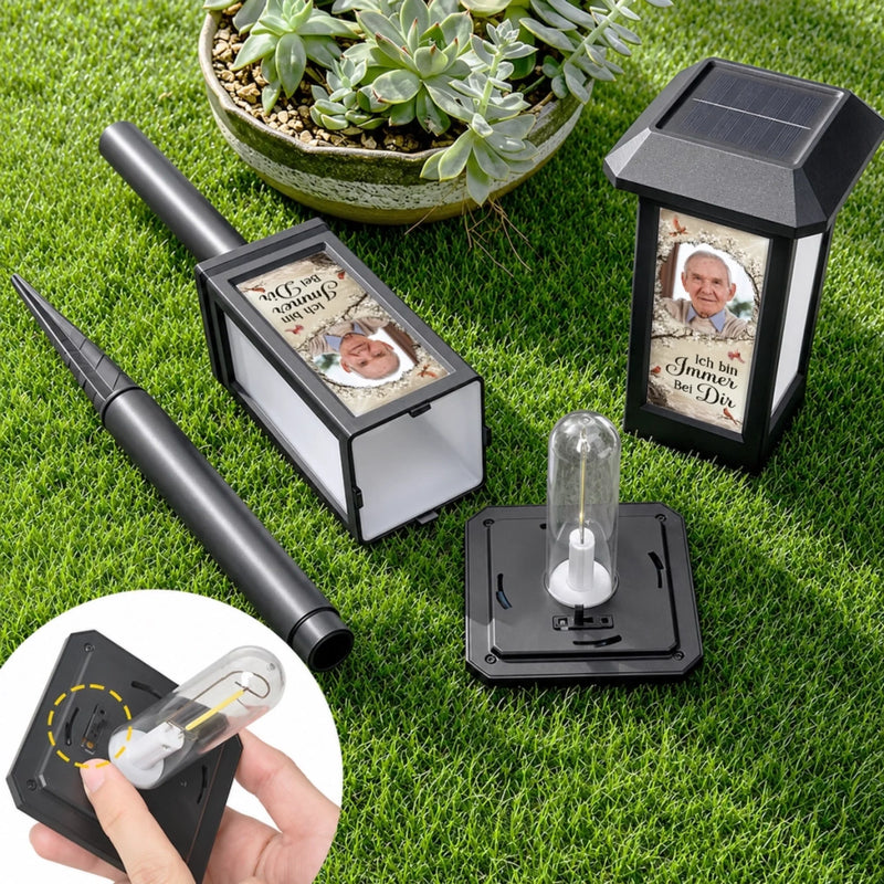 Personalisierte Garten Solarlampen – Gedenkgeschenke | In liebevoller Erinnerung – In jedem Sonnenaufgang