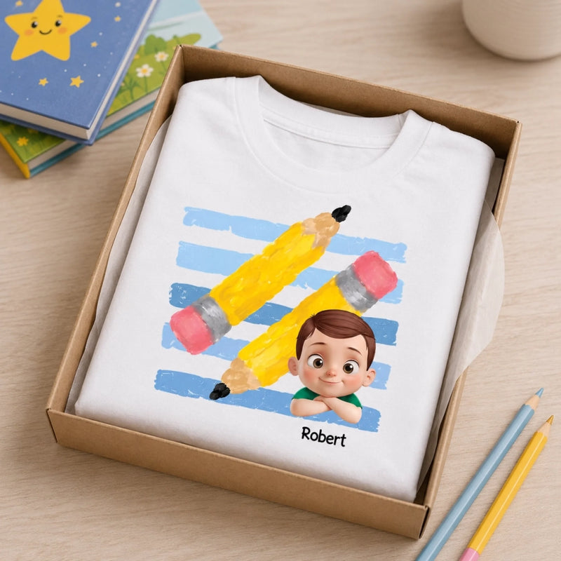 Personalisiertes Kinder-T-Shirt – Geschenk zur Einschulung – Abenteuer 1. Klasse
