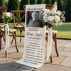 Personalisierte Stuhlbanner Hochzeit mit Foto - Gedenkgeschenke Bräute und Bräutigame - Nie vergessen