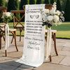 Personalisierte Stuhlbanner Hochzeit - Gedenkgeschenke Bräute und Bräutigame - Liebe endet niemals