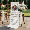 Personalisierte Stuhlbanner Hochzeit mit Foto - Gedenkgeschenke Bräute und Bräutigame - Heute im Herzen dabei